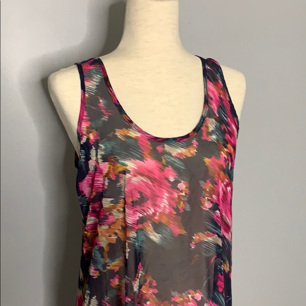 Mezzanine Hi Long Maxi Floral Print Tank Dress Med - Picture 3 of 10